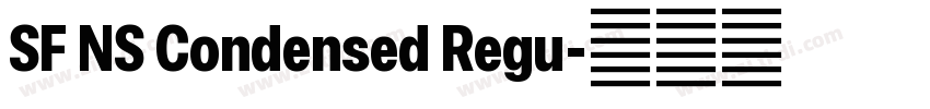 SF NS Condensed Regu字体转换